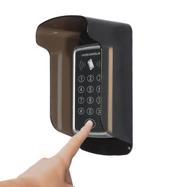 Doorbell Rain Covers for Outside,Grey Plastic Doorbell Protector Cover,Access Control Keypad Shield,Sun Shade Cover,Compatible with Most Door Access Attendance Machine Doorbell and Video Doorbell