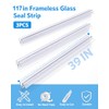 Delamu 39-Inch Shower Door Bottom Seal Strip - 3 Pack