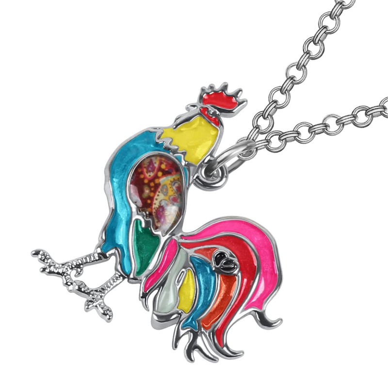 DUOWEI Cute Acrylic Chicken Gifts Charms Chicken Necklace Pendant for