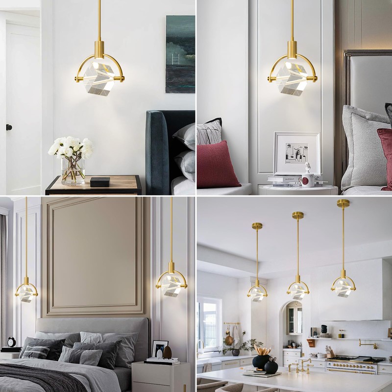 LIANGMH Pendant Ceiling Light Fixture for Kitchen Island, Modern Integrated