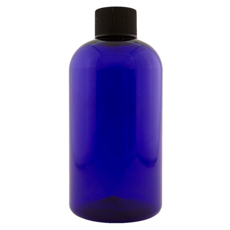 GreenHealth 8 fl oz Cobalt Blue Plastic Bottle with Black