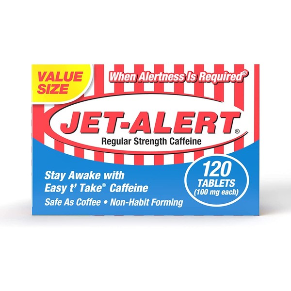 Jet-alert 100 Mg Each Caffeine Tab 120 Count Value Packs (12)