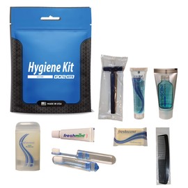 Go2Kits Hygiene Toiletry Kits for Travel, Business, Charity Made in USA (3 Pack)