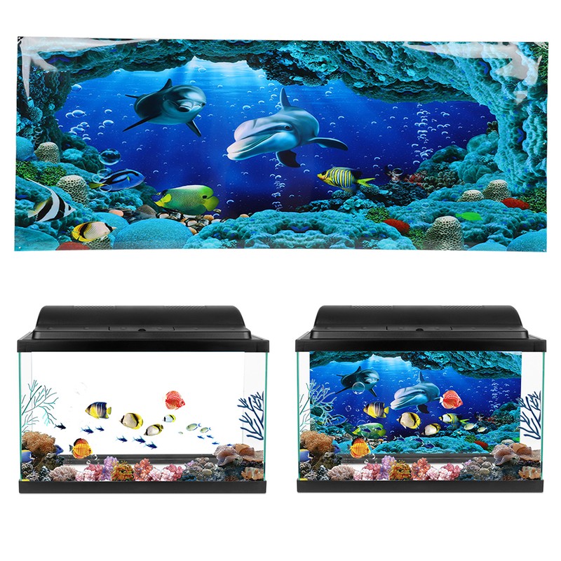 Background Poster Decorative Sea World Paintings PVC Sticker Landscape for