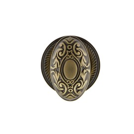 Nostalgic Warehouse 702525 Rope Rosette with Victorian Knob, Privacy - 2.375", Antique Brass