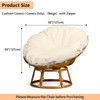 COSHNIBI Papasan Cushion Cover,420D Waterproof Removable Zipper Chair Cushion Cover