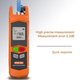 Mini Fiber Optic Power Tester, Optical Power Meter with Visual Fault Location, 7 Wavelength Fiber Optic Cable Tester (KPM-11M-A-G)