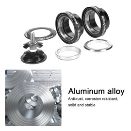 Bike Head Set, Bike Head, 1.3 inches (34 mm), Bicycle Bearing Head Set, 1.1 inches (28.6 mm), Bicycle Parts, Black