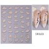 Winning Smile 6 Sheets Nail Art Decals 3D Embossed Stickers