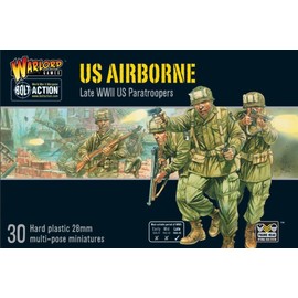 Warlord 402013101 Bolt Action US Airborne Paratroopers 1:56 WWII Military Wargaming Figures Plastic Model Kit