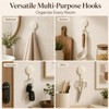 DAZANJA Adhesive Wall Hooks 8 Pack, Heavy Duty Hooks for