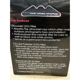 Ritz Gear Pro Series HD 3 pc Digital Filter Set XRG58FLK for 58mm Video & Lenses