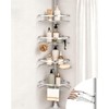 SEIRIONE Rustproof Shower Corner Caddy Organizer for Bathroom, 4 Adjustable