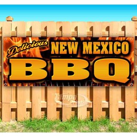 New Mexico BBQ Banner 13 oz | Non-Fabric | Heavy-Duty Vinyl Single-Sided with Metal Grommets