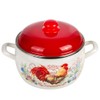 Enamel Stock Pot Rooster Enamel Cooking Pot Enameled Pot with