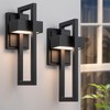 Easyusahome 2-Pack Modern Outdoor Wall Lights, 15W LED Exterior Lighting