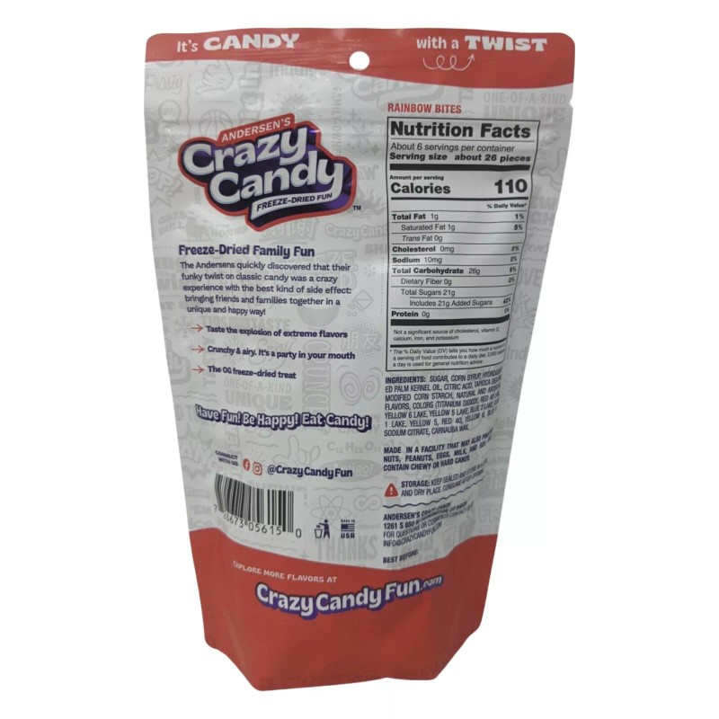 Andersen's Crazy Candy Anderson's Crazy Candy Freeze-Dried Rainbow Bites -