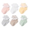 VINIKNIKA Infant Baby Girls Socks Newborn Lace Edge Knit Cotton