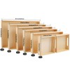 Aodaer 7 Pieces Wooden Nested Serving Trays Rectangular Shape Wood
