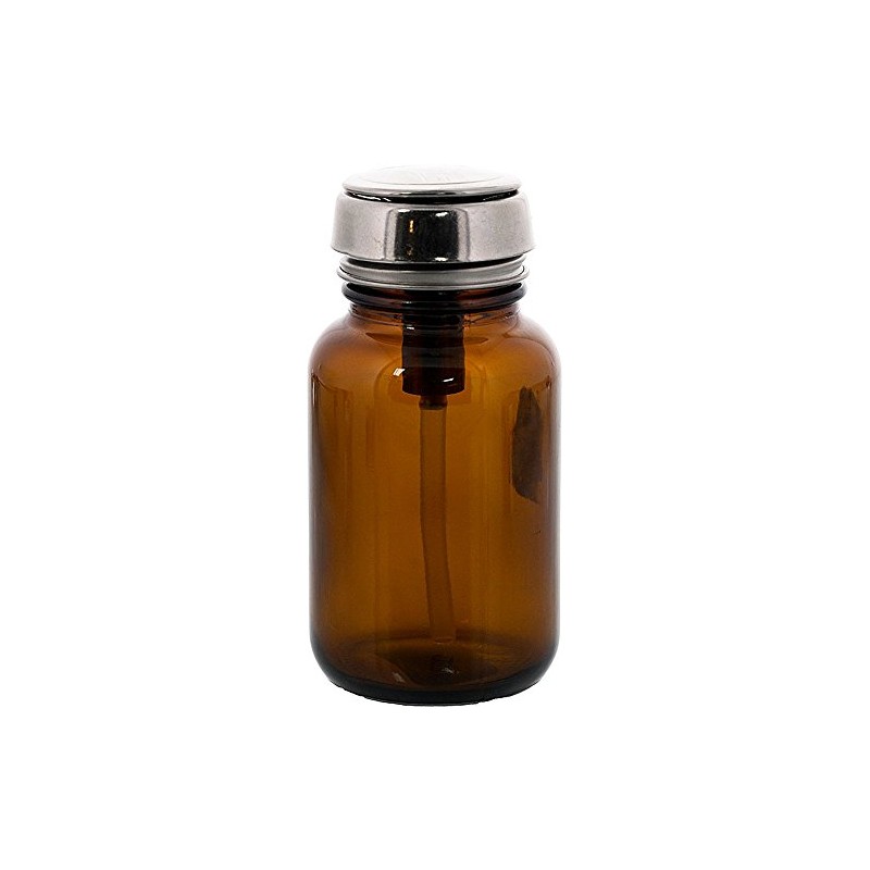 MENDA 35315 Amber Glass Dispensing Bottle with Stainless Steel One-Touch