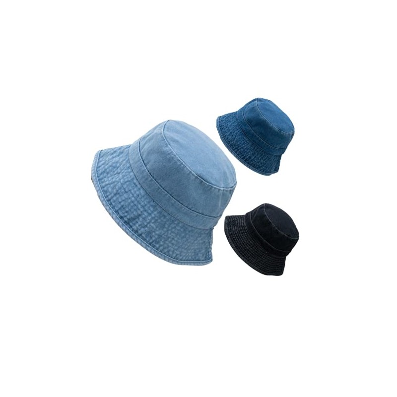 Fidra Denim Bucket Hat Adjustable 100% Cotton 3 Colours. Fast