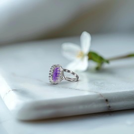 1 Pcs 925 Sterling Silver Ring Settings - 10x14mm Oval Bezel Setting Size 6 - Perfect Blanks for Jewelry Making and Resin Crafts