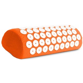 Fitvids Acupressure Mat and Pillow Set for Back/Neck Pain, Acupuncture Products to Relieve Muscle Fatigue, Improve Insomnia for Sedentary People, Acupuncture Eases Stress, Massage Mat, Orange