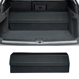 RAHALOY Trunk Organizer for Toyota Highlander & Crown Signia – Custom Fit Suede Cargo Storage Box, Foldable Multi-Compartment SUV Organizer for Road Trips, Groceries & Sports Gear 43.3"x11"x11"