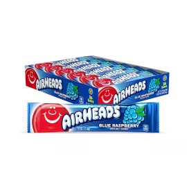 Airheads Candy, Blue Raspberry Flavor, 0.55 oz 36 Bar