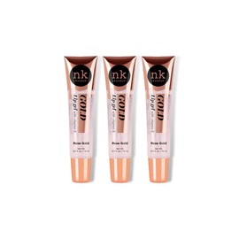 NK lip gloss gel 15ml Vitamin E, Shiny, Nourishes, Lip gel (Rose Gold, Pack Of 3)