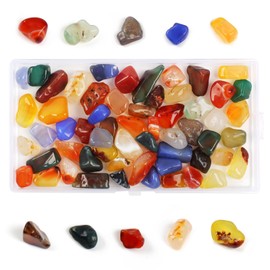 Gemstones for Children, Treasure Hunt, 150 g, Colourful Tumbled Stones, 14 mm - 20 mm Semi-Precious Stone in Various Shapes, Ideal for Children's Birthday, Treasure Hunt, Decoration, Healing Stones,