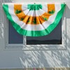 Motiloo 1Pcs 3x1.5 Foot Ireland Flag,St.Patrick Day Flag Pleated Fan