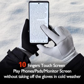 COOLJOB Winter Warm Gloves with Touchscreen Fingers, Grey for Men Women, Driving Running Cycling Cold Weather Gloves, 1-Pair Medium