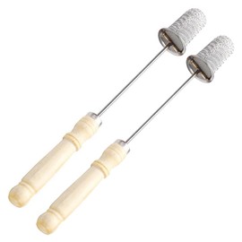 lasenersm 2 Pieces Fire Cupping Stick Stainless Steel Vacuum Cupping Rod Cupping Ignition Rod Vacuum Cupping Torch Fire Cupping Torch Fire Supplies with Wooden Handle, 24cm