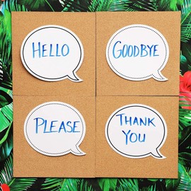Dry Erase Speech Bubble Cutouts for Bulletin Boards (9 x 8 Inches, 48 Pack)
