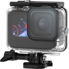 Lupholue Waterproof 60M Transparent Underwater Housing Case with Filter and 12 Anti-Fog Inserts for GoPro Hero 12 11 10 9