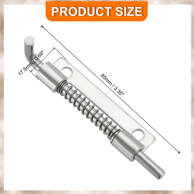 sourcing map Spring Loaded Latch Pin 3.35 x 0.69 Inches,