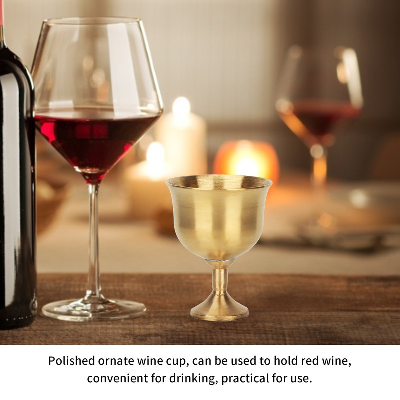 Brass Wine Goblet Exquisite Elegant Drinking Wine Cup Decoration Collection