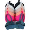 ToBeInStyle Women's Pack of 6 Padded Underwire Bra w/Adjustable Straps