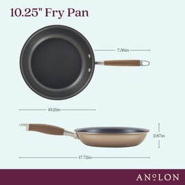 Anolon Advanced Home Hard-Anodized Nonstick Skillets (10.25-Inch, Bronze)