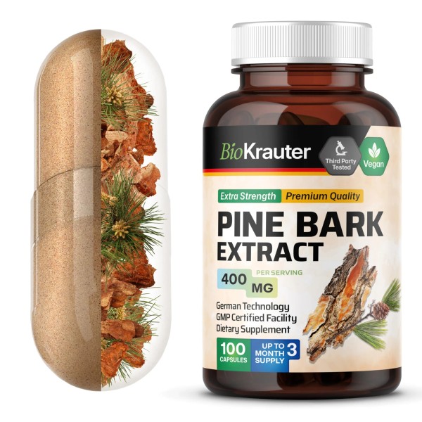 BIO KRAUTER Pine Bark Extract Capsules 400 mg - 100