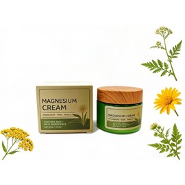 Skin Soothing Magnesium Cream Infused with MSM & Arnica, Fast-Absorbing Non-Greasy Mild Gentle Formula, Daily Body Care Total Nerve Relief Cream 50g/1.76oz (3)