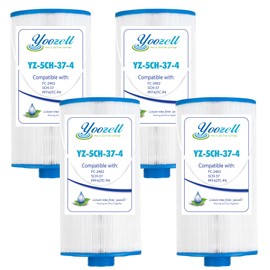 Yoozell 5CH-37 Spa Filter Cartridge Replaces for Watkins 303279, FC-2402, 5CH-37, PFF42TC-P4 78460, AquaTerra, Free Flow and Lifesmart, 1 1/2" MPT Thread, 4 Pack