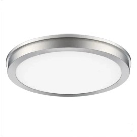 Energetic Lighting NEW Energetic 14” Slim LED Flush Mount Light Fixture Brushed Nickel Free Ship