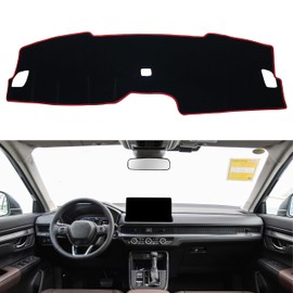 Dash Cover for Honda CR-V CRV Accessories 2023 2024 2025 Dashboard Cover Center Console Dash Mat Carpet Protector Sunshield No Glare Non-Slip Pad Custom Fit, Red Trim