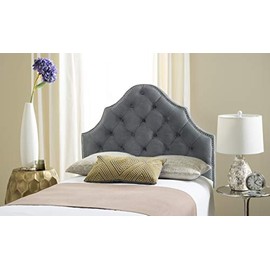 Safavieh Mercer Collection Arebelle Grey Tufted Silver Nailhead Headboard (Twin)