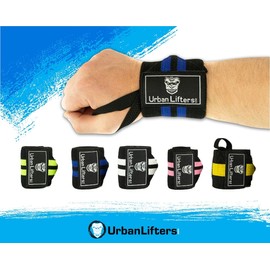 Weight Lifting Wrist Straps Heavy Duty Wrist Support For Weight Training, BodyBuilding, Olympic Lifting, Power Lifting, CrossFit and Strongman (Black/White)