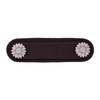 Vicenza Designs K1180 Carlotta Daisy Leather Pull, 3-Inch, Brown, Satin