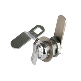 Goodheng Locks Thumb Operated Offset Cam Lock for RV Compartment Camper Storage Door,Non-Locking Replacement Lock,Keyless Knob Turn Furniture Cabinet Lock,Chrome Zinc Alloy (0.78 Inch (20mm)-1 Set