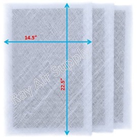 RAYAIR SUPPLY 16x25 PureAiRx Air Cleaner Replacement Filter Pads 16x25 Refills (3 Pack) White